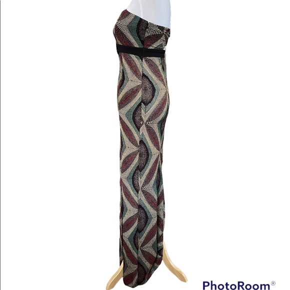 BCBGeneration Metallic shimmer strapless dress - Picture 5 of 13